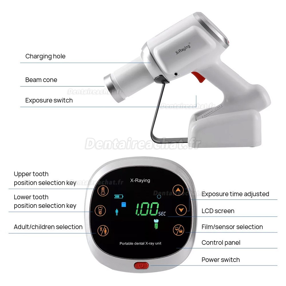 Appareil de radiographie dentaire numérique portatif RAY-500, Appareil de radiographie dentaire portable